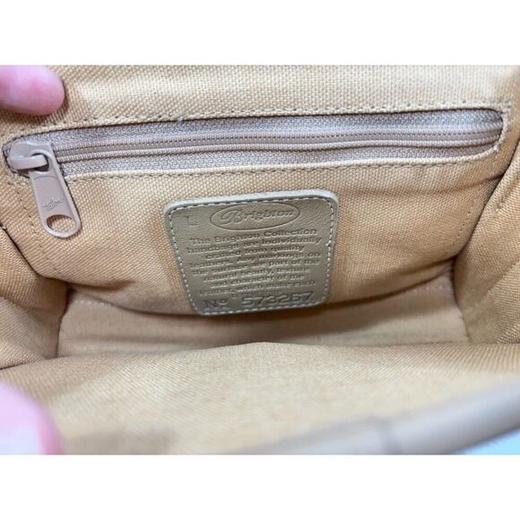 Brighton Tan Leather Croc embossed Shoulder Bag - Picture 10 of 11